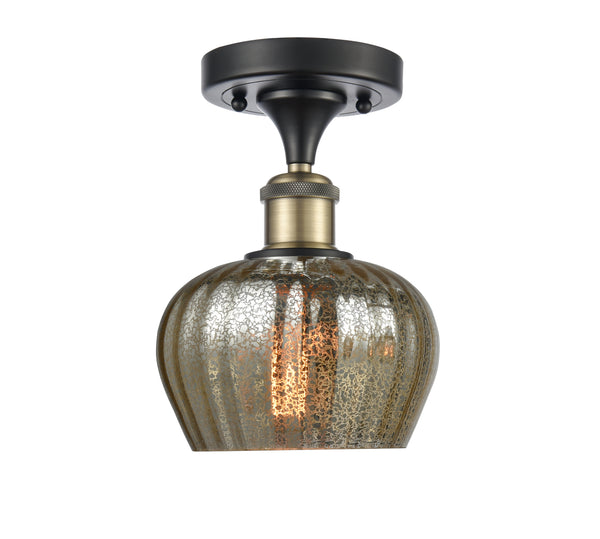 Innovations Lighting Fenton 1 Light Semi-Flush Mount Part Of The Ballston Collection 516-1C-BAB-G96-LED