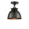 Innovations Lighting Adirondack 1 Light Semi-Flush Mount Part Of The Ballston Collection 516-1C-BAB-M14-BK