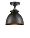 Innovations Lighting Adirondack 1 Light Semi-Flush Mount Part Of The Ballston Collection 516-1C-BAB-M14-BK-LED