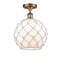 Innovations Lighting Large Farmhouse Rope 1 Light Semi-Flush Mount Part Of The Ballston Collection 516-1C-BB-G121-10RW