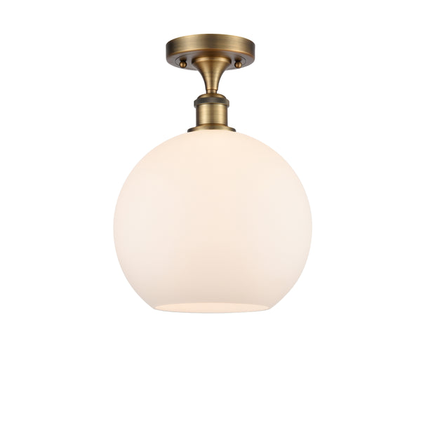 Innovations Lighting Athens 1 Light 10" Semi-Flush Mount 516-1C-BB-G121-10