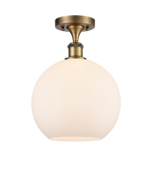 Innovations Lighting Athens 1 Light 10" Semi-Flush Mount 516-1C-BB-G121-10-LED