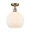 Innovations Lighting Athens 1 Light 10" Semi-Flush Mount 516-1C-BB-G121-10-LED