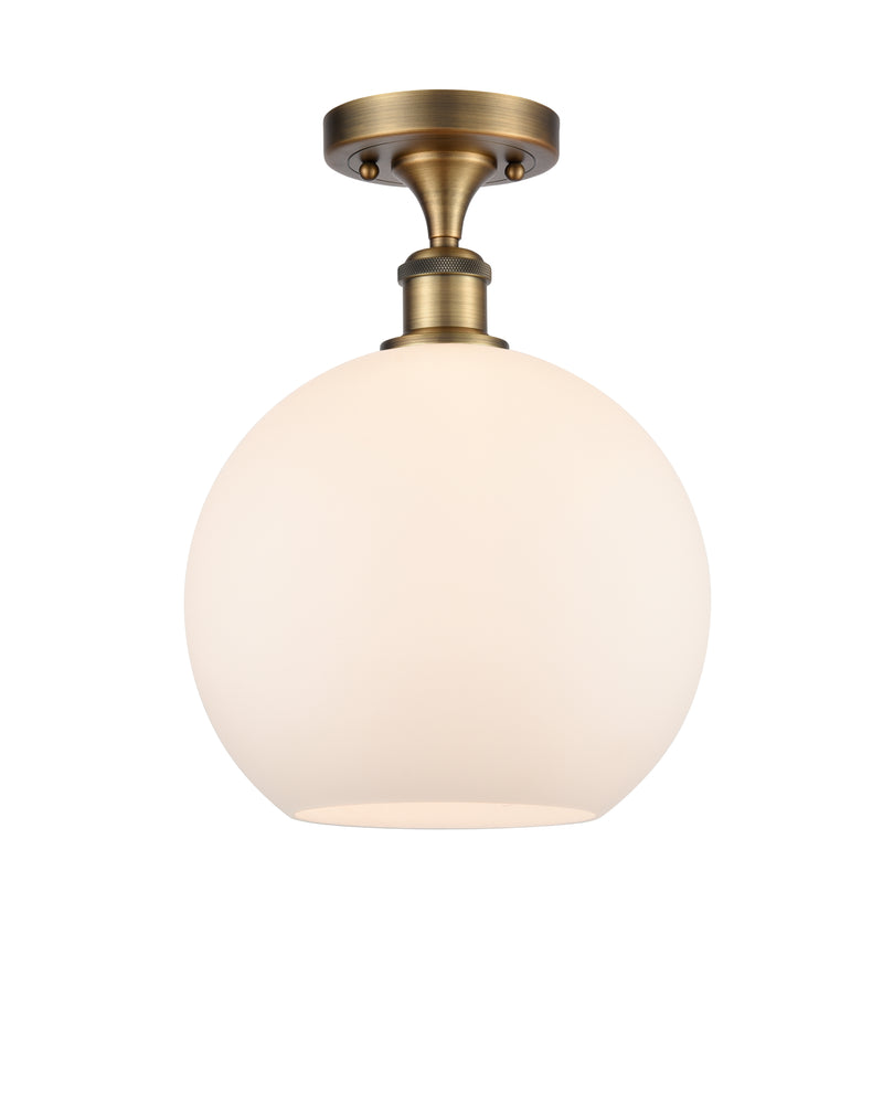 Innovations Lighting Athens 1 Light 10" Semi-Flush Mount 516-1C-BB-G121-10-LED