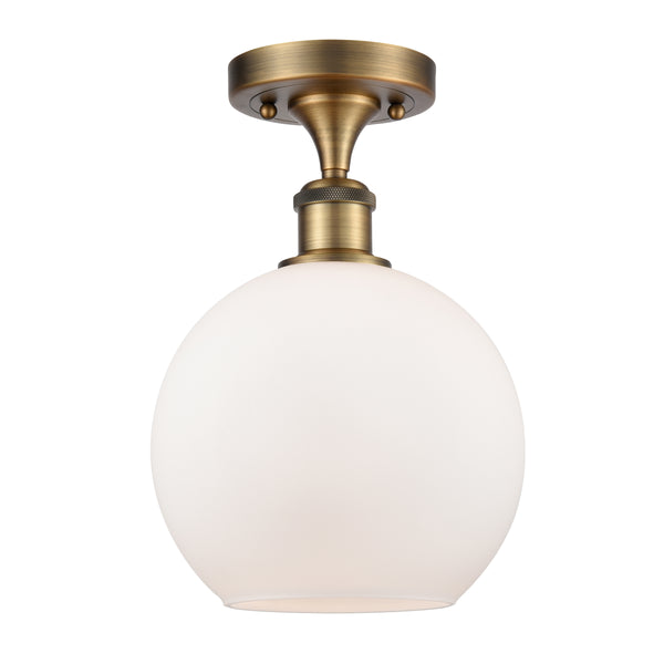 Innovations Lighting Athens 1 Light 8" Semi-Flush Mount 516-1C-BB-G121-8