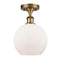 Innovations Lighting Athens 1 Light 8" Semi-Flush Mount 516-1C-BB-G121-8