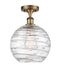 Innovations Lighting Deco Swirl 1 Light 10" Semi-Flush Mount 516-1C-BB-G1213-10-LED
