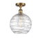 Innovations Lighting Deco Swirl 1 Light 10" Semi-Flush Mount 516-1C-BB-G1213-10