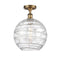 Innovations Lighting Deco Swirl 1 Light 12" Semi-Flush Mount 516-1C-BB-G1213-12