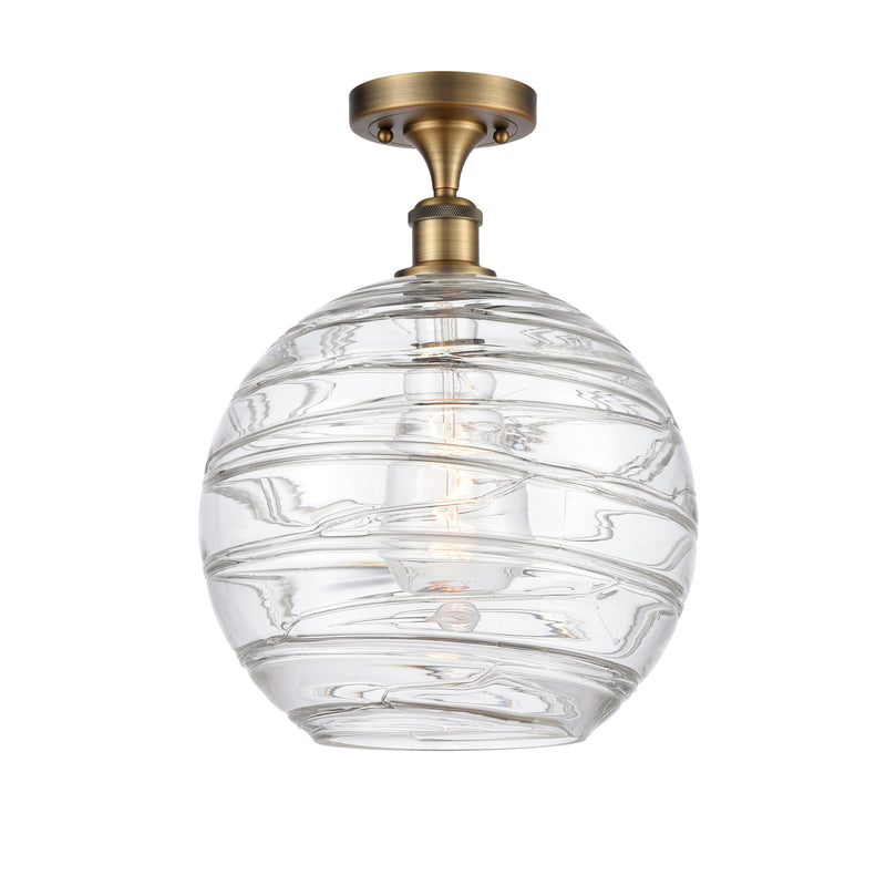 Innovations Lighting Deco Swirl 1 Light 12" Semi-Flush Mount 516-1C-BB-G1213-12