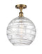 Innovations Lighting Deco Swirl 1 Light 12" Semi-Flush Mount 516-1C-BB-G1213-12-LED