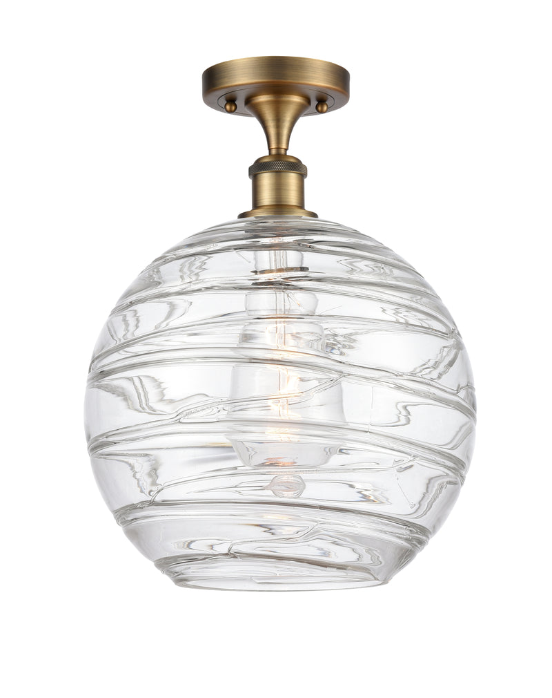 Innovations Lighting Deco Swirl 1 Light 12" Semi-Flush Mount 516-1C-BB-G1213-12-LED