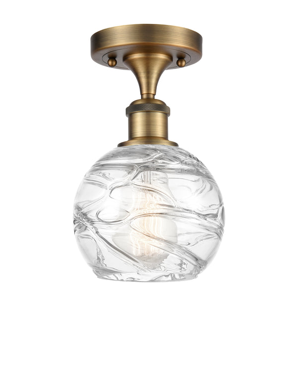 Innovations Lighting Deco Swirl 1 Light 6" Semi-Flush Mount 516-1C-BB-G1213-6-LED