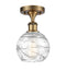 Innovations Lighting Deco Swirl 1 Light 6" Semi-Flush Mount 516-1C-BB-G1213-6-LED