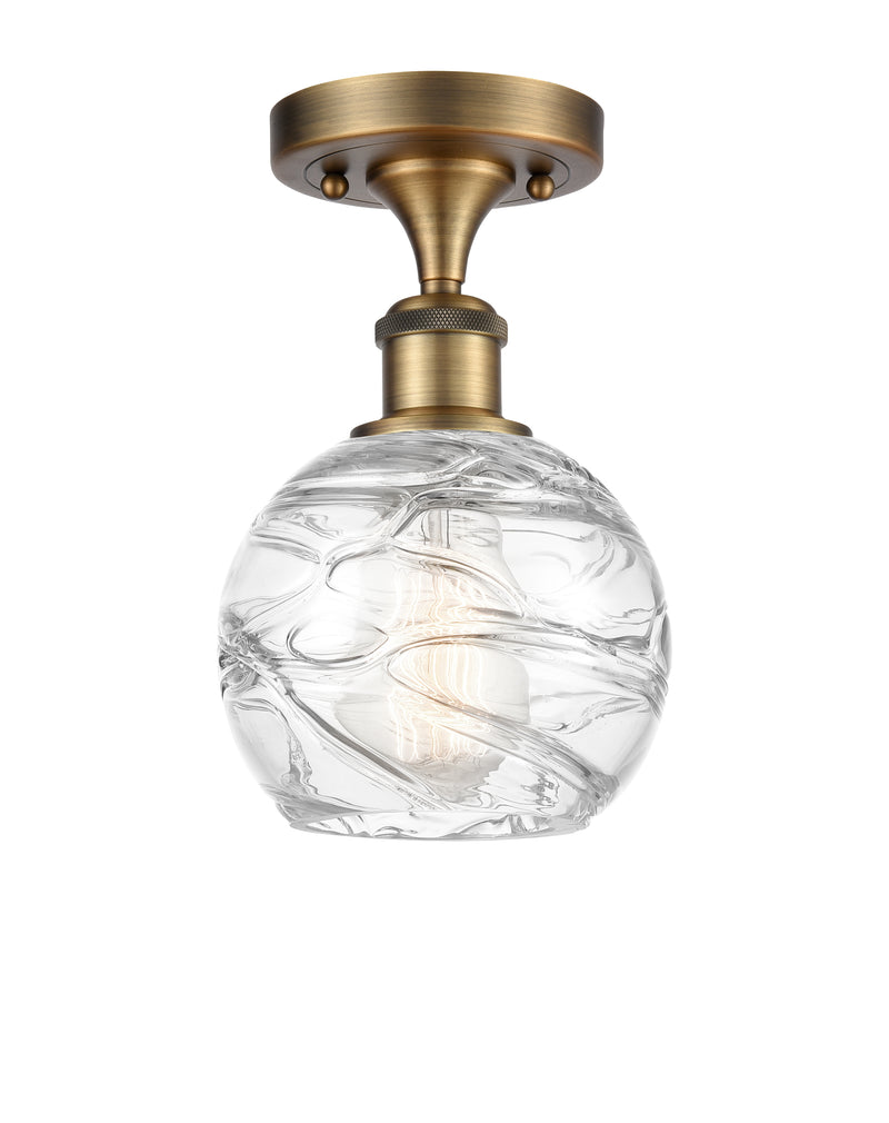 Innovations Lighting Deco Swirl 1 Light 6" Semi-Flush Mount 516-1C-BB-G1213-6-LED