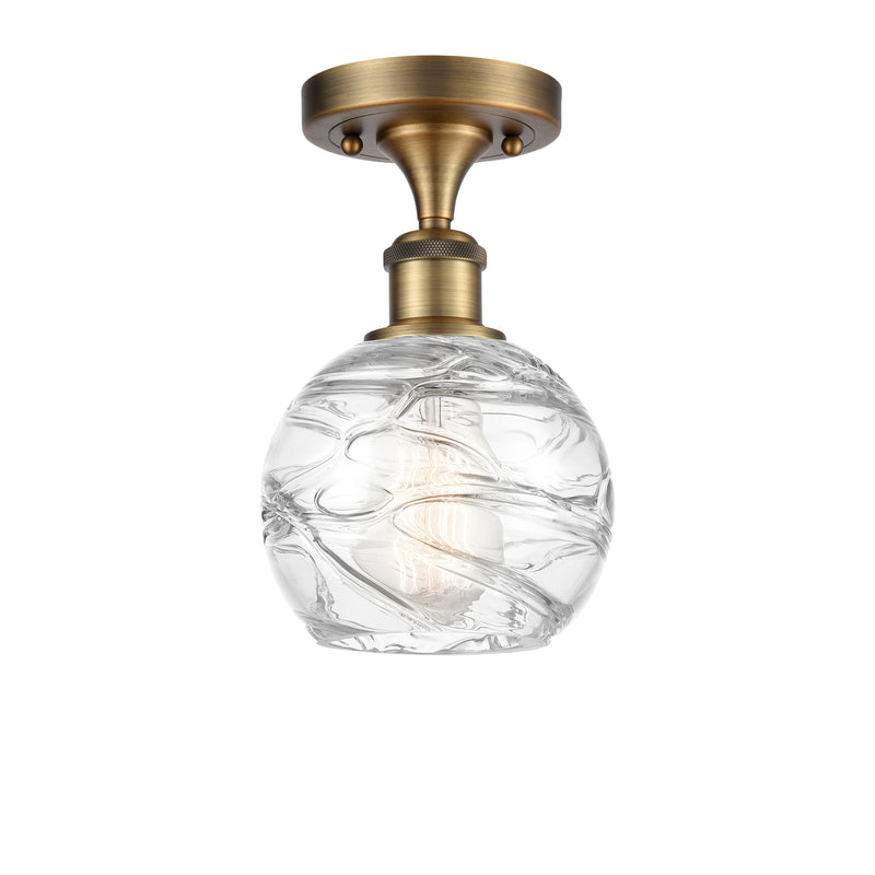 Innovations Lighting Deco Swirl 1 Light 6" Semi-Flush Mount 516-1C-BB-G1213-6