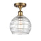 Innovations Lighting Deco Swirl 1 Light 8" Semi-Flush Mount 516-1C-BB-G1213-8