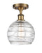 Innovations Lighting Deco Swirl 1 Light 8" Semi-Flush Mount 516-1C-BB-G1213-8-LED