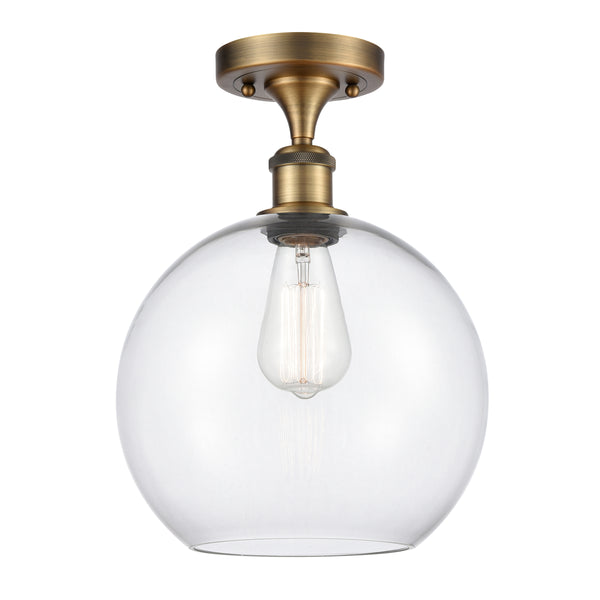 Innovations Lighting Athens 1 Light 10" Semi-Flush Mount 516-1C-BB-G122-10