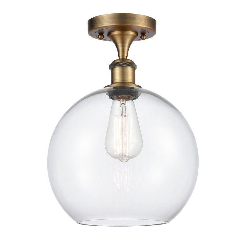 Innovations Lighting Athens 1 Light 10" Semi-Flush Mount 516-1C-BB-G122-10