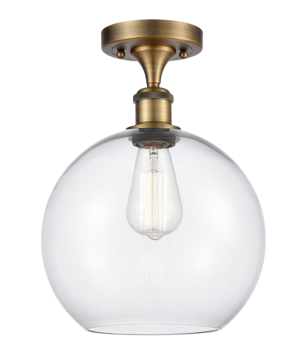 Innovations Lighting Athens 1 Light 10" Semi-Flush Mount 516-1C-BB-G122-10-LED