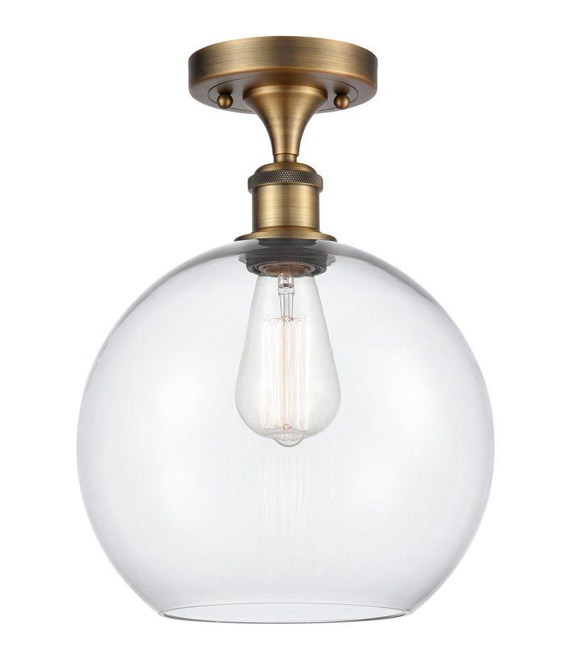 Innovations Lighting Athens 1 Light 10" Semi-Flush Mount 516-1C-BB-G122-10-LED