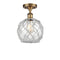 Innovations Lighting Farmhouse Rope 1 Light Semi-Flush Mount Part Of The Ballston Collection 516-1C-BB-G122-8RW