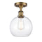 Innovations Lighting Athens 1 Light 8" Semi-Flush Mount 516-1C-BB-G122-8