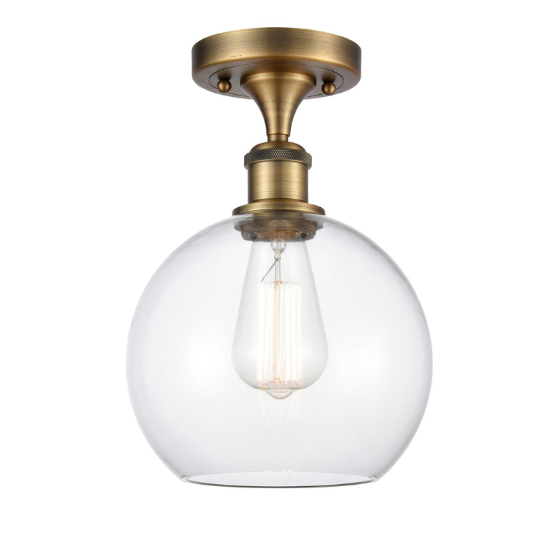 Innovations Lighting Athens 1 Light 8" Semi-Flush Mount 516-1C-BB-G122-8