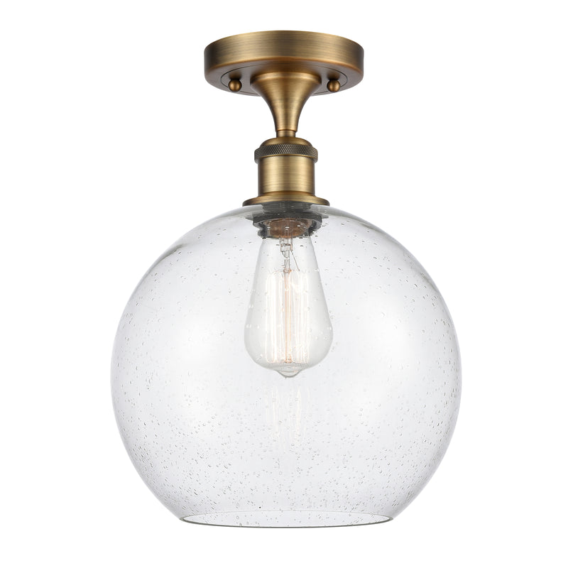 Innovations Lighting Athens 1 Light 10" Semi-Flush Mount 516-1C-BB-G124-10