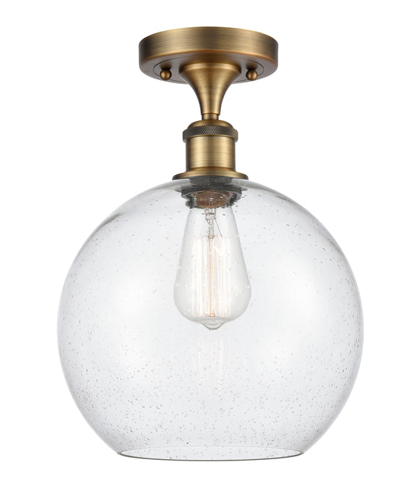 Innovations Lighting Athens 1 Light 10" Semi-Flush Mount 516-1C-BB-G124-10-LED