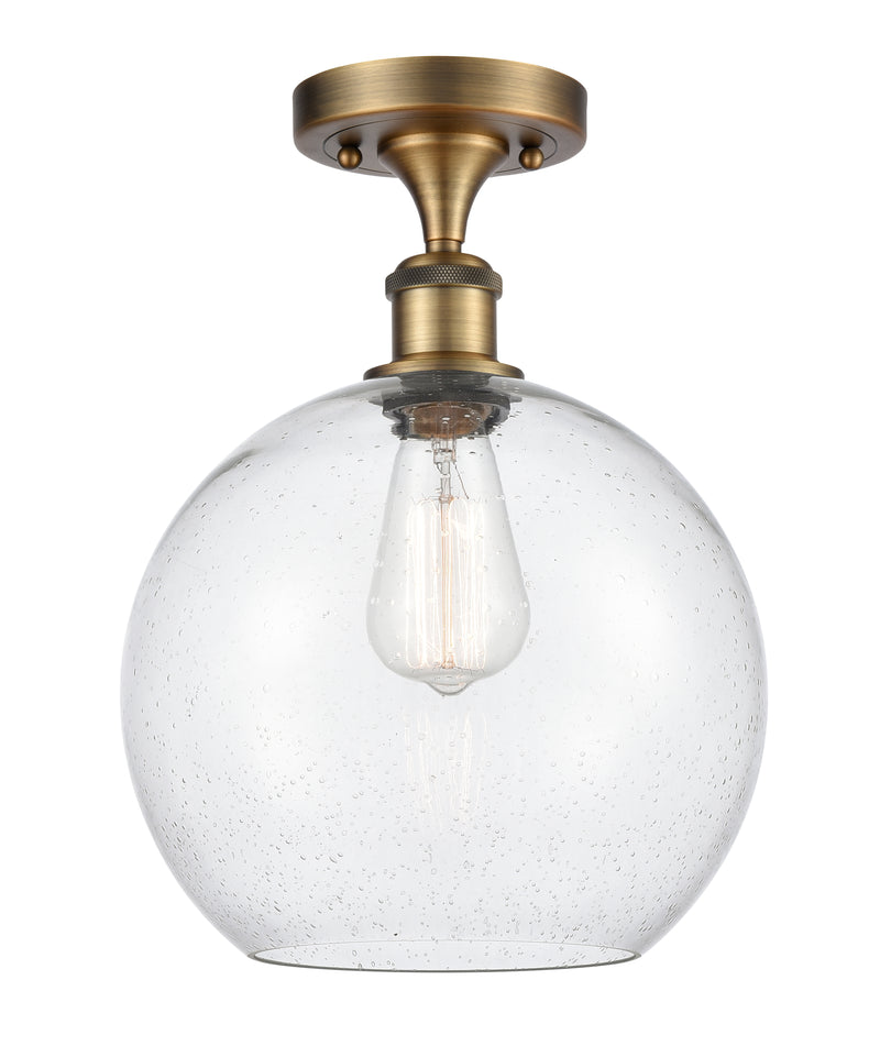 Innovations Lighting Athens 1 Light 10" Semi-Flush Mount 516-1C-BB-G124-10-LED