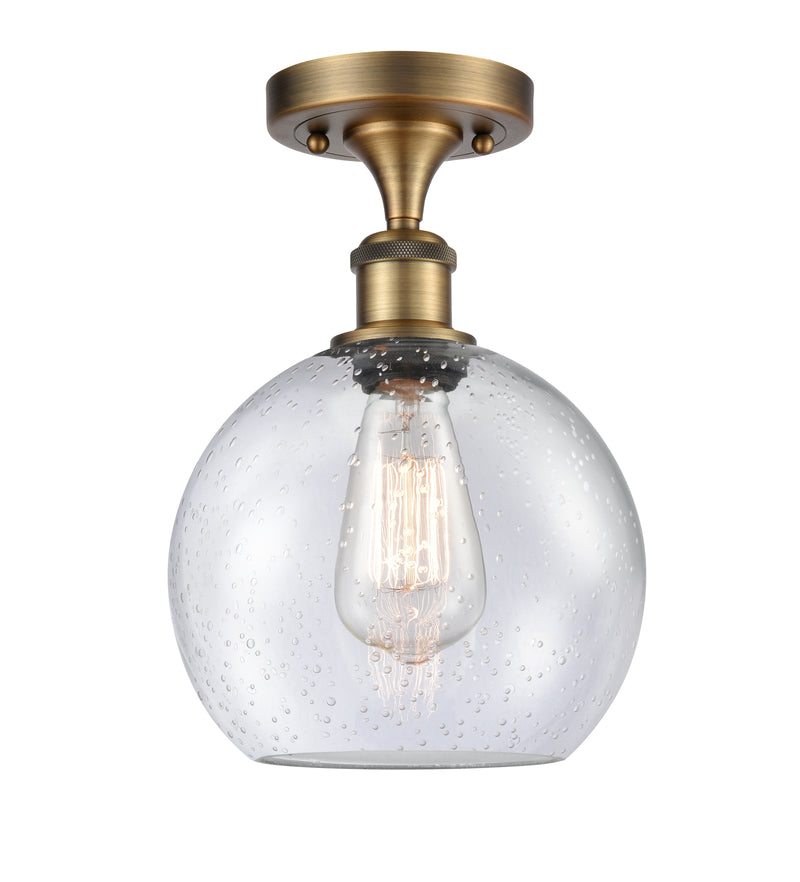 Innovations Lighting Athens 1 Light 8" Semi-Flush Mount 516-1C-BB-G124-8-LED