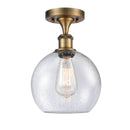Innovations Lighting Athens 1 Light 8" Semi-Flush Mount 516-1C-BB-G124-8