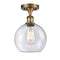 Innovations Lighting Athens 1 Light 8" Semi-Flush Mount 516-1C-BB-G124-8