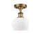 Innovations Lighting Fenton 1 Light Semi-Flush Mount Part Of The Ballston Collection 516-1C-BB-G91-LED