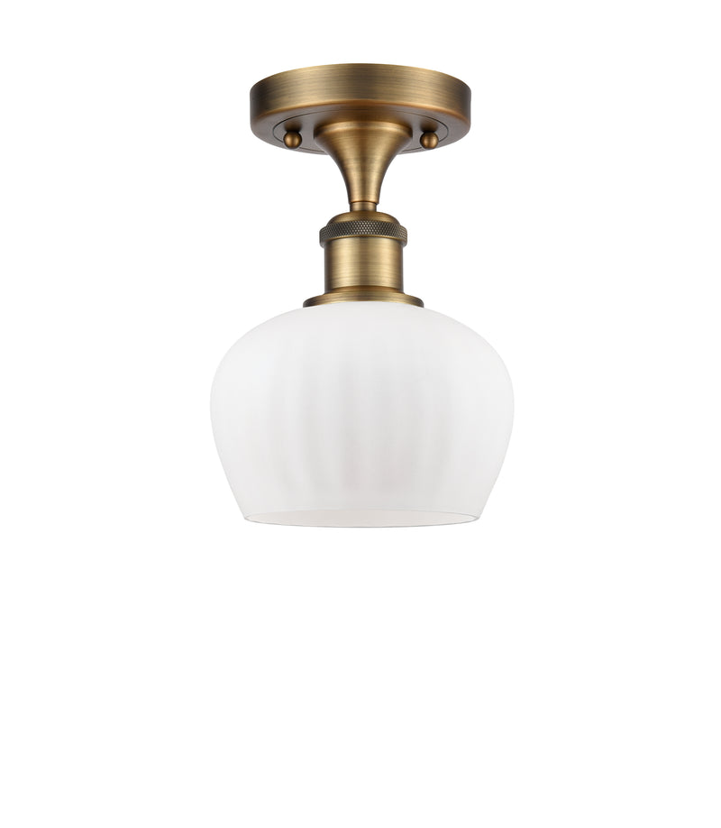 Innovations Lighting Fenton 1 Light Semi-Flush Mount Part Of The Ballston Collection 516-1C-BB-G91-LED