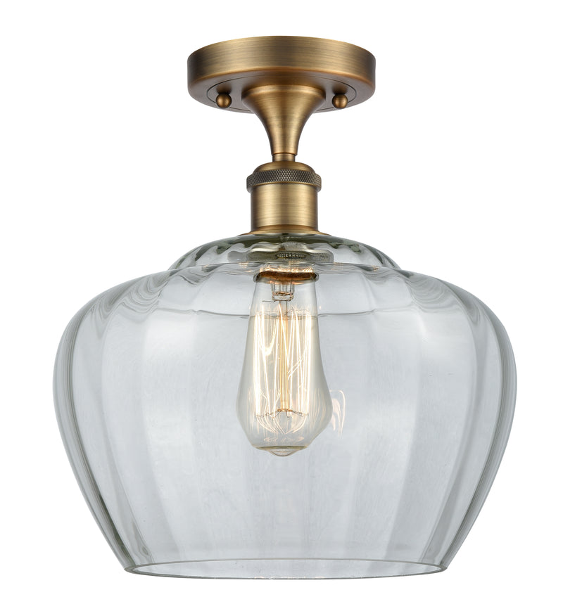 Innovations Lighting Large Fenton 1 Light Semi-Flush Mount Part Of The Ballston Collection 516-1C-BB-G92-L-LED