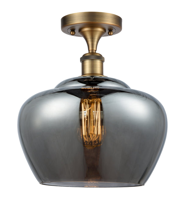 Innovations Lighting Large Fenton 1 Light Semi-Flush Mount Part Of The Ballston Collection 516-1C-BB-G93-L