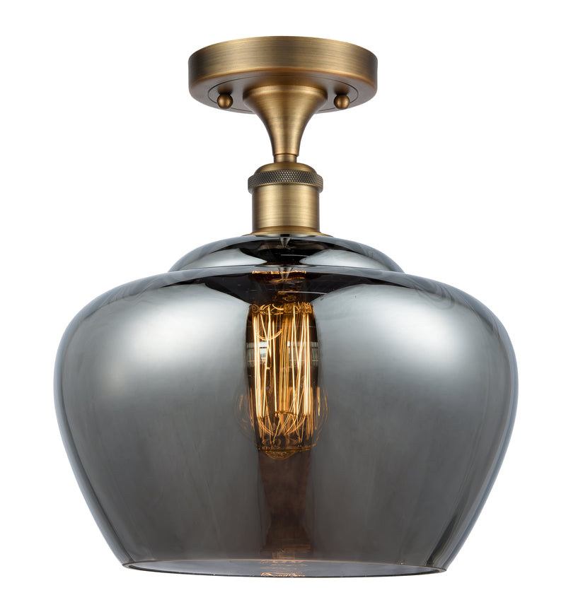 Innovations Lighting Large Fenton 1 Light Semi-Flush Mount Part Of The Ballston Collection 516-1C-BB-G93-L-LED