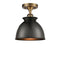 Innovations Lighting Adirondack 1 Light Semi-Flush Mount Part Of The Ballston Collection 516-1C-BB-M14-BK