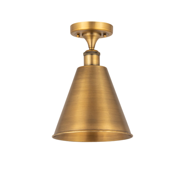 Innovations Lighting Ballston Cone 1 Light" Semi-Flush Mount 516-1C-BB-MBC-8-BB