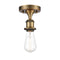Innovations Lighting Bare Bulb 1 Light Semi-Flush Mount Part Of The Ballston Collection 516-1C-BB