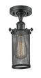 Innovations Lighting Bleecker 1 Light Flush Mount Part Of The Austere Collection 516-1C-BK-CE219-LED