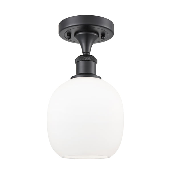 Innovations Lighting Belfast 1 Light Semi-Flush Mount Part Of The Ballston Collection 516-1C-BK-G101