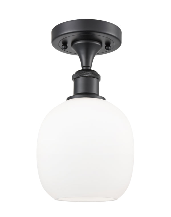 Innovations Lighting Belfast 1 Light Semi-Flush Mount Part Of The Ballston Collection 516-1C-BK-G101-LED