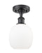 Innovations Lighting Belfast 1 Light Semi-Flush Mount Part Of The Ballston Collection 516-1C-BK-G101-LED