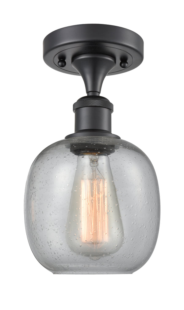 Innovations Lighting Belfast 1 Light Semi-Flush Mount Part Of The Ballston Collection 516-1C-BK-G104-LED