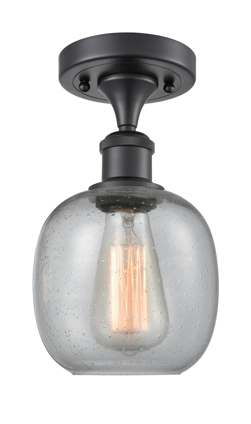 Innovations Lighting Belfast 1 Light Semi-Flush Mount Part Of The Ballston Collection 516-1C-BK-G104-LED