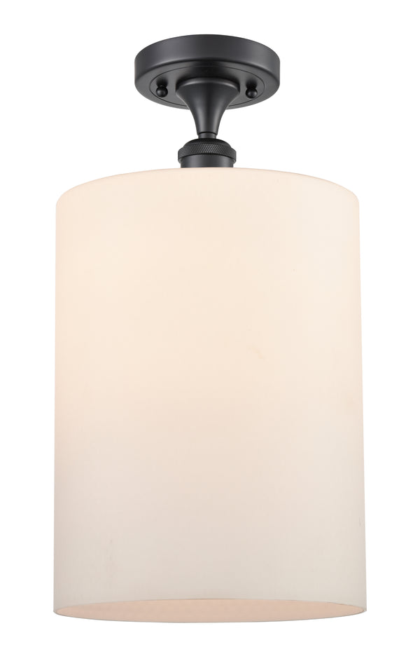 Innovations Lighting Large Cobbleskill 1 Light Semi-Flush Mount Part Of The Ballston Collection 516-1C-BK-G111-L-LED